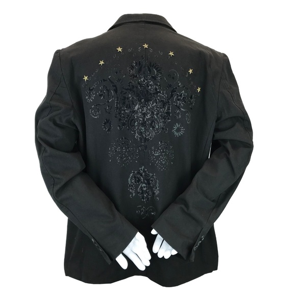 Freddy Max Other - Franky Max Black Studded Grunge Blazer Jacket XL